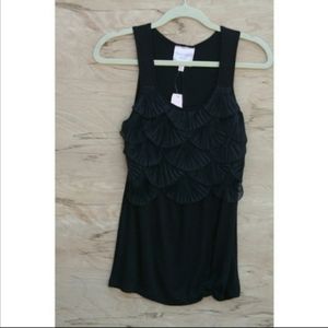 NWT Romeo and Juliet Couture pleated ruffle tank medium
